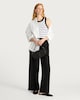 image 2 of F&F Wide Leg Drawstring Trousers in Black