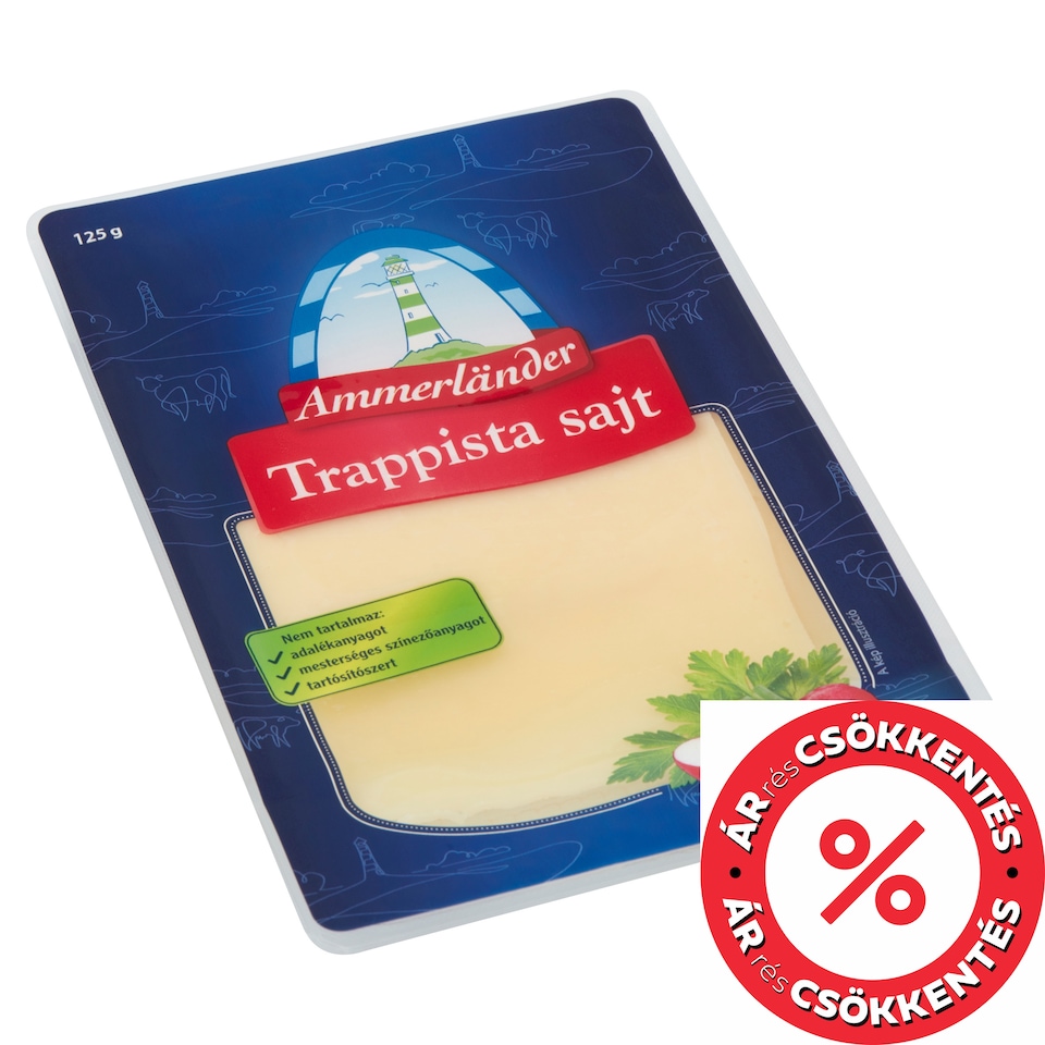 Ammerländer szeletelt trappista sajt 125 g