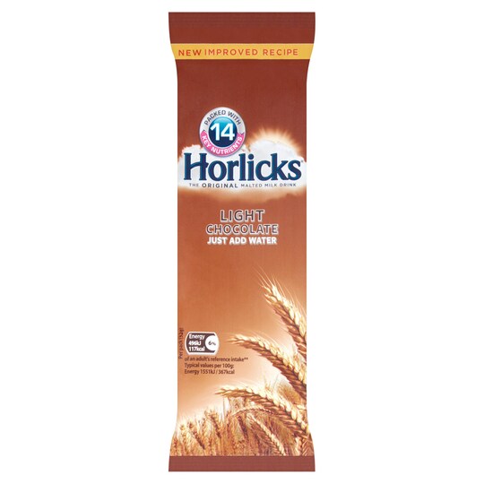 Horlicks Instant Chocolate Light Malt Drink 32G Tesco Groceries