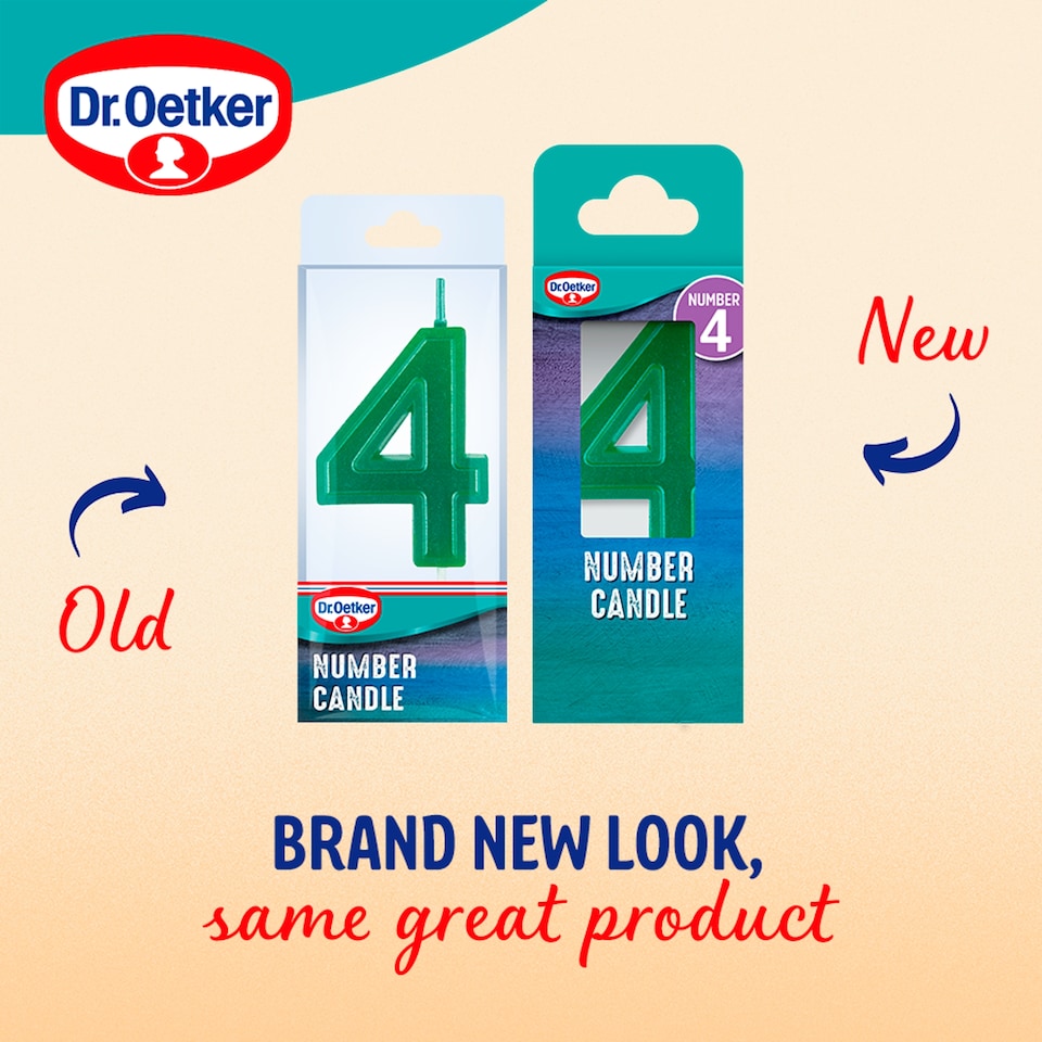 image 1 of Dr. Oetker Number 4 Candle