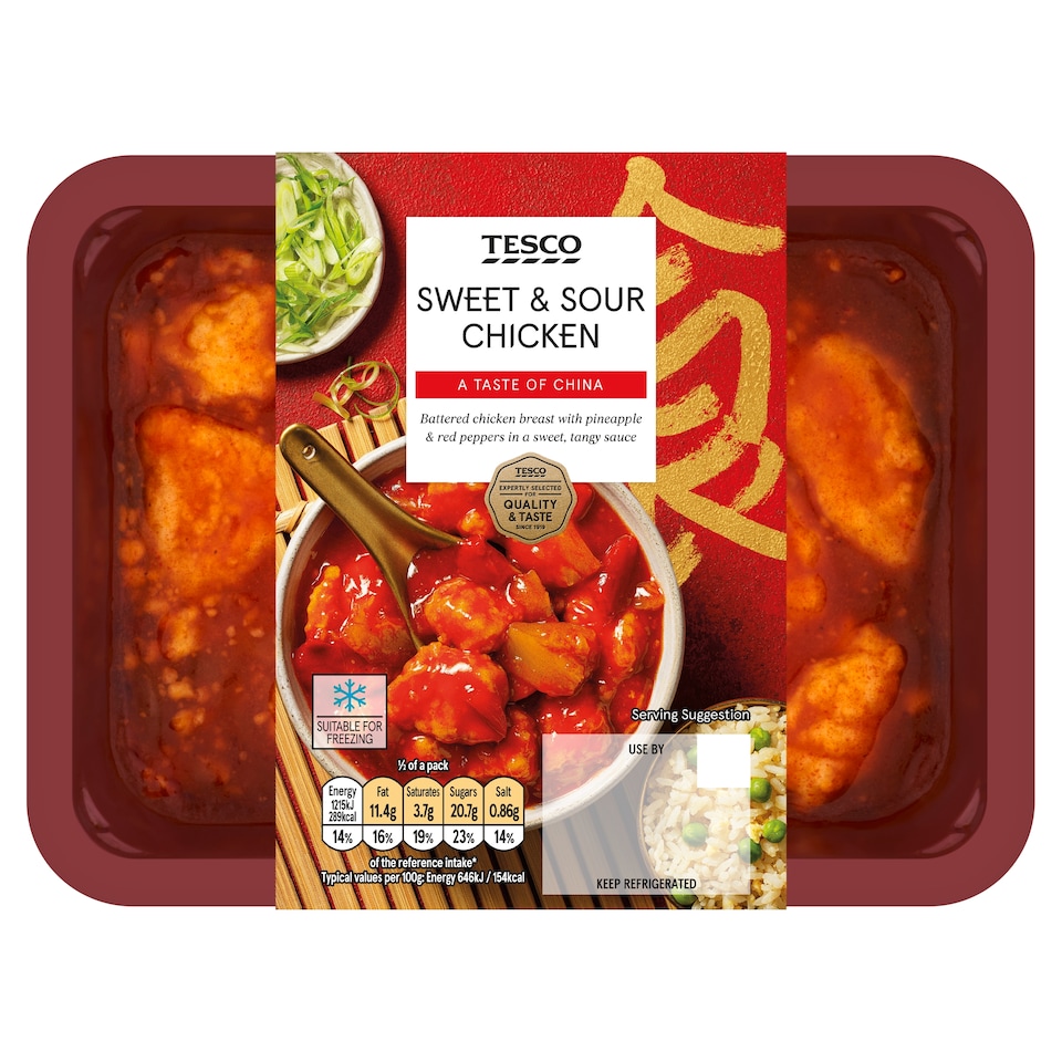Tesco Sweet And Sour Chicken 400G