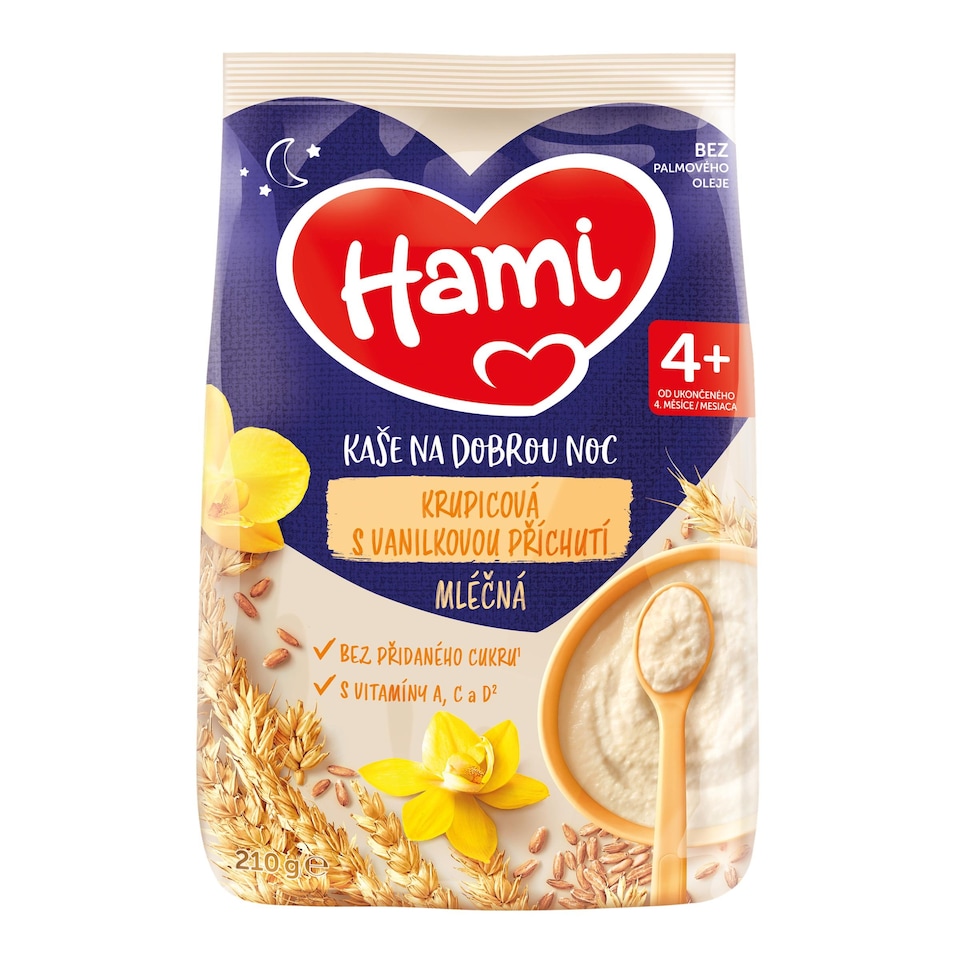 image 1 of Hami Semolina Milk Porridge Vanilla Good Night 210g