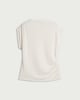 image 4 of F&F Draped Short Sleeved Top in Cream