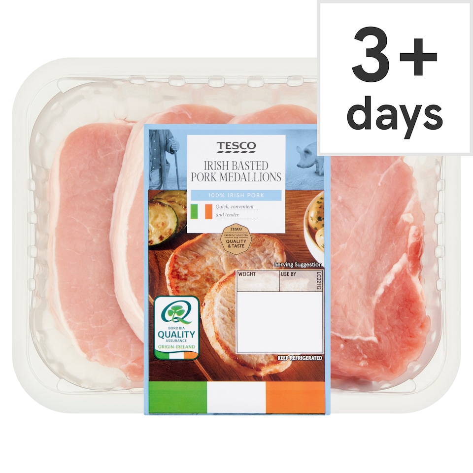 Tesco Irish Basted Pork Medallions 400g 