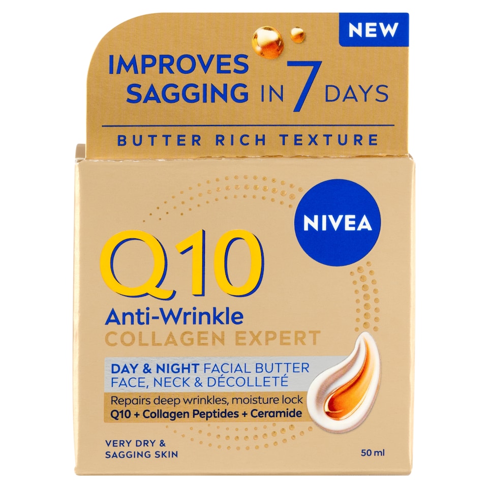 NIVEA Q10 Collagen Expert nappali és éjszakai tápláló arcvaj 50 ml  1. kép