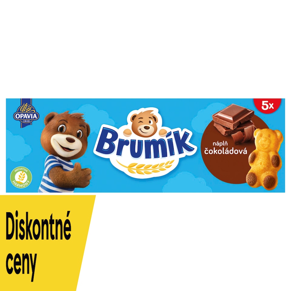 Opavia Brumík Čokoládová náplň jemné pečivo 150 g