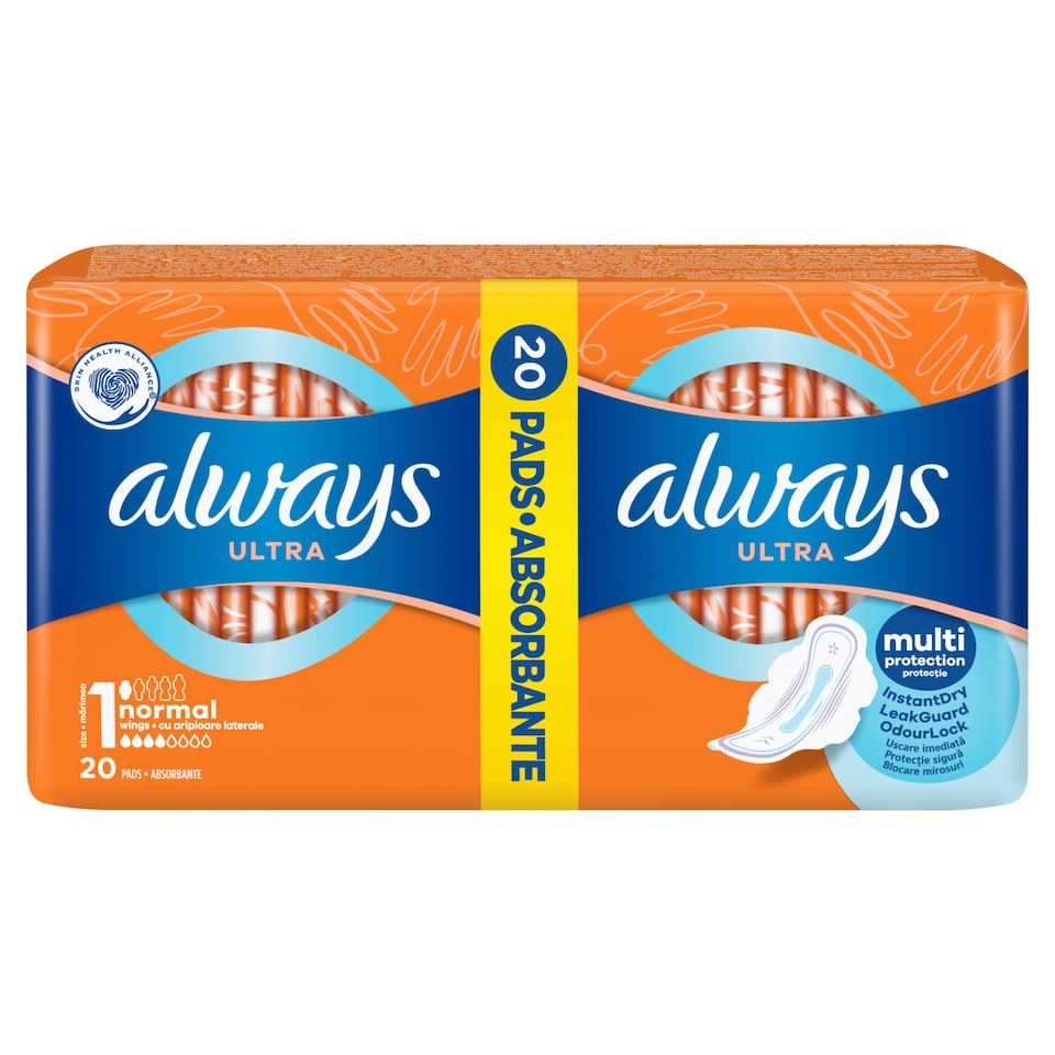 obrázok 1 z Always Ultra Hygienické Vložky Normal (V1) S Krídelkami 20 Ks