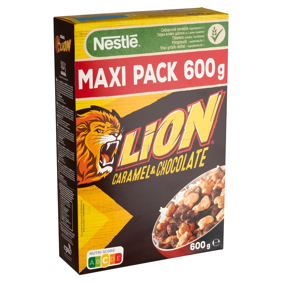 image 1 of Nestlé Lion Caramel & Chocolate Crunchy Cereal with Vitamins and Minerals 600 g