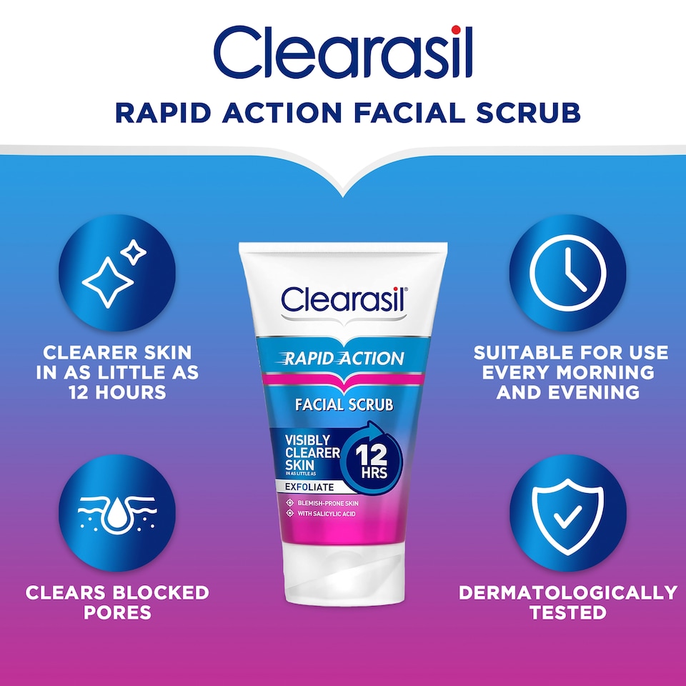 image 1 of Clearasil Ultra Rapid Action Scrub 125Ml
