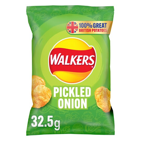 Walkers Pickled Onion 32.5G Tesco Groceries