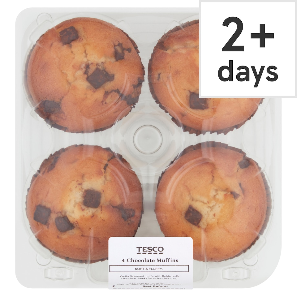 Tesco Chocolate Muffins 4 Pack
