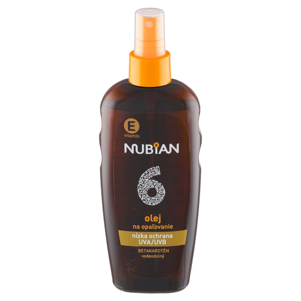 image 1 of Nubian Vodeodolný olej na opaľovanie s betakaroténom SPF 6 200 ml