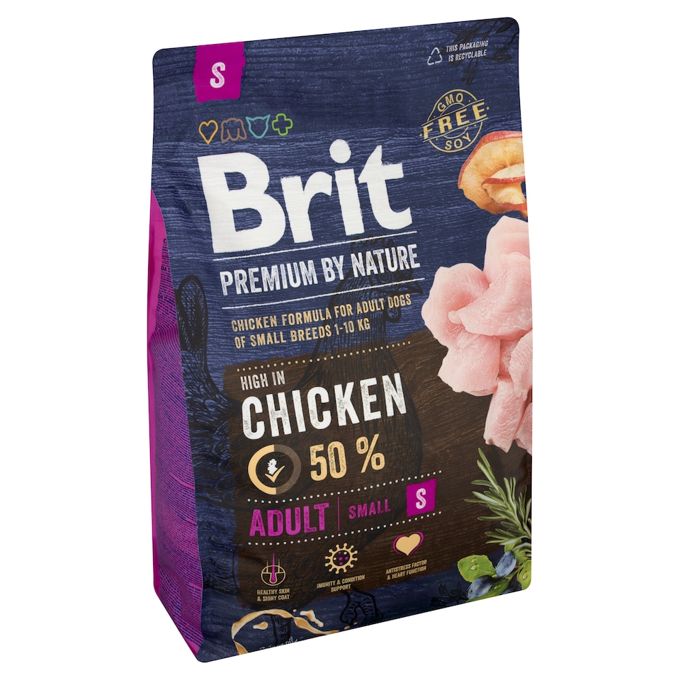 Obrázek 1 pro produkt Brit Premium by Nature Adult S kompletní krmivo pro psy 3kg