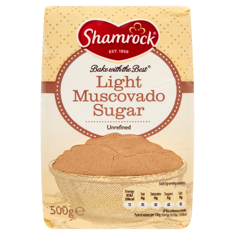 Shamrock Light Muscavado Sugar 500G