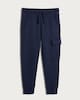 image 4 of F&F Boys Cotton Rich Cuffed Cargo Joggers in Blue