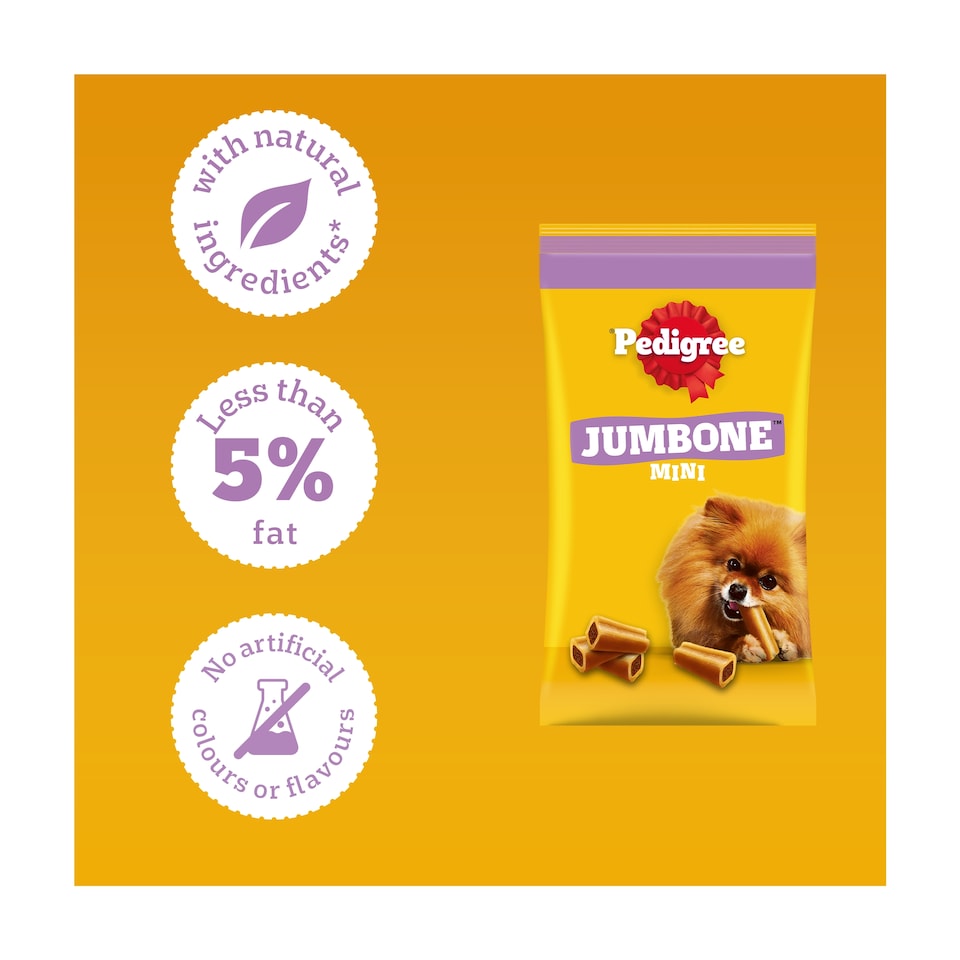image 1 of Pedigree Jumbone Mini Small Dog Treats Beef & Poultry 160g