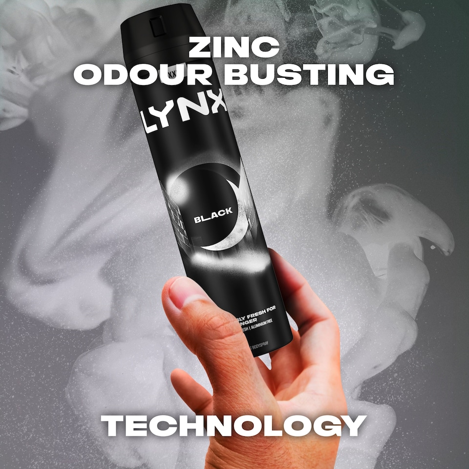 image 1 of Lynx Black 48h Deodorant Bodyspray for Men 250ml