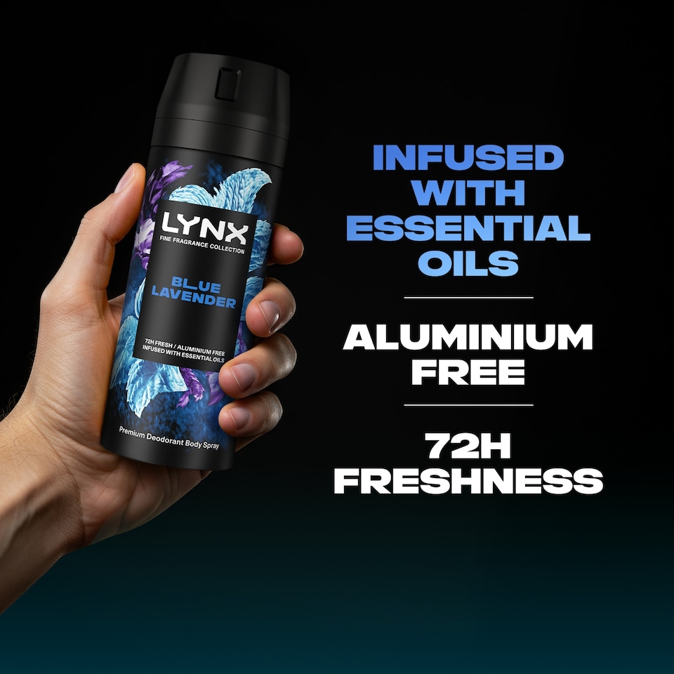 image 1 of Lynx Blue Lavender 72h Fine Fragrance Deodorant Bodyspray for Men 150ml