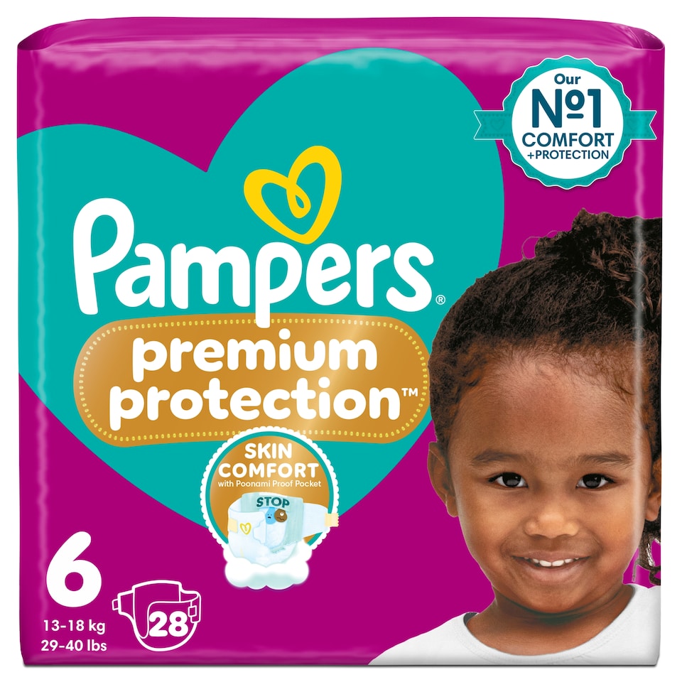 image 1 of Pampers Premium Protection Size 6 28 Nappies
