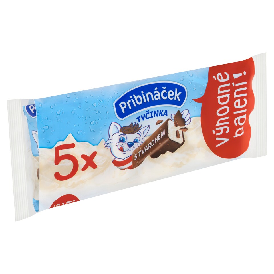 obrázok 1 z Pribináček Tyčinka s tvarohom a kakaovou polevou 5 x 38 g (190 g)
