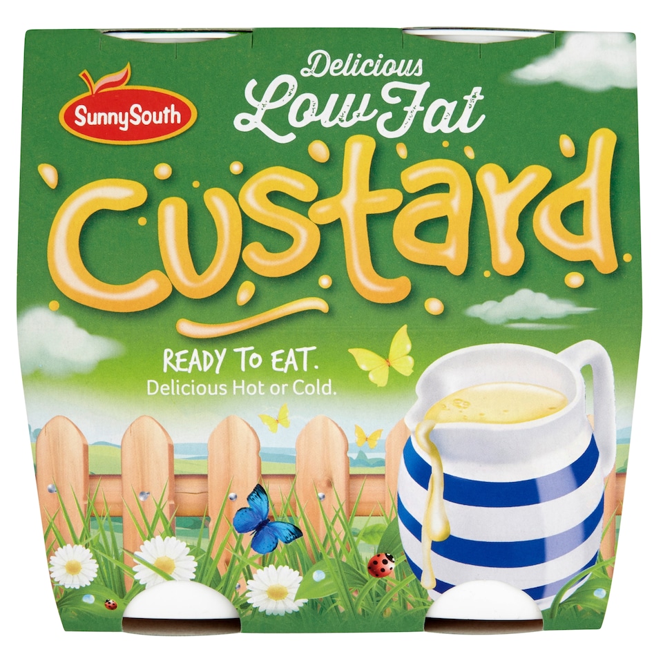 Sunny South Low Fat Custard Pots 4X150g