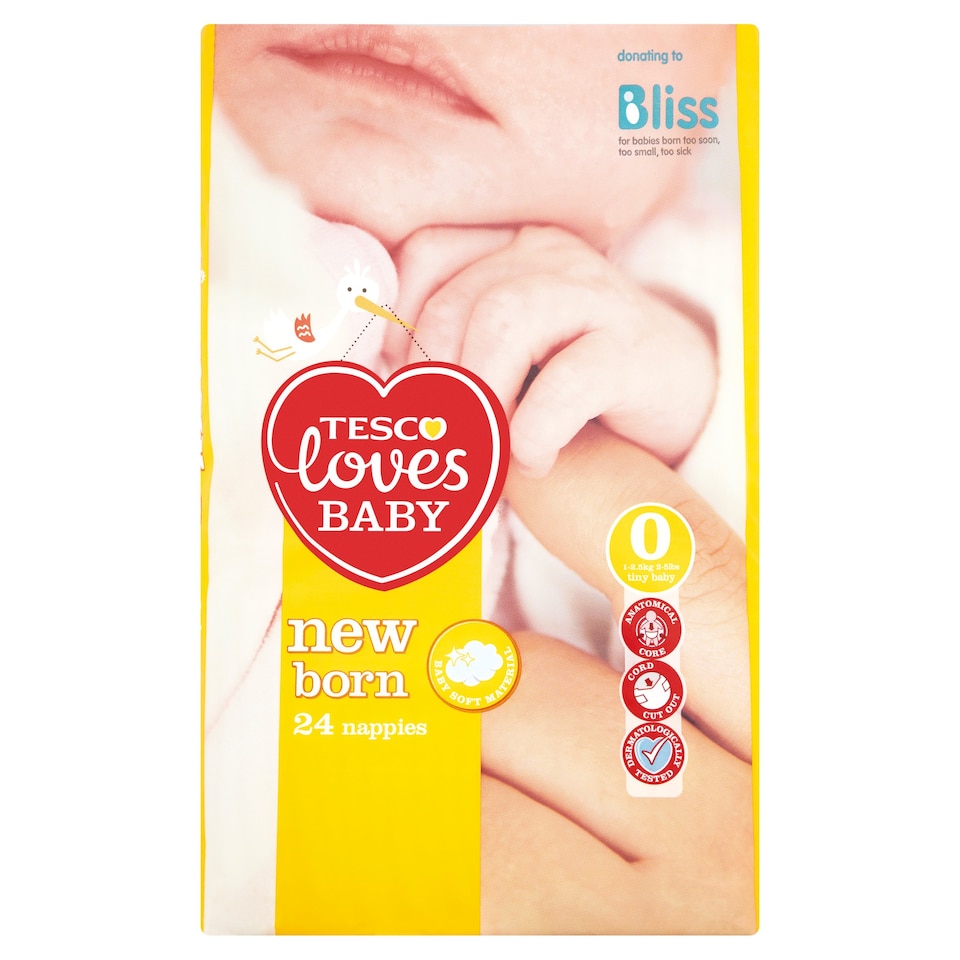 Tesco Loves Babynewborn Size 0 Carry Pack 24