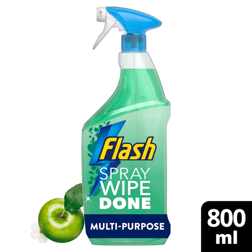 image 1 of Flash Spray Wipe Done Multi-Purpose Apple Blossom 800ml