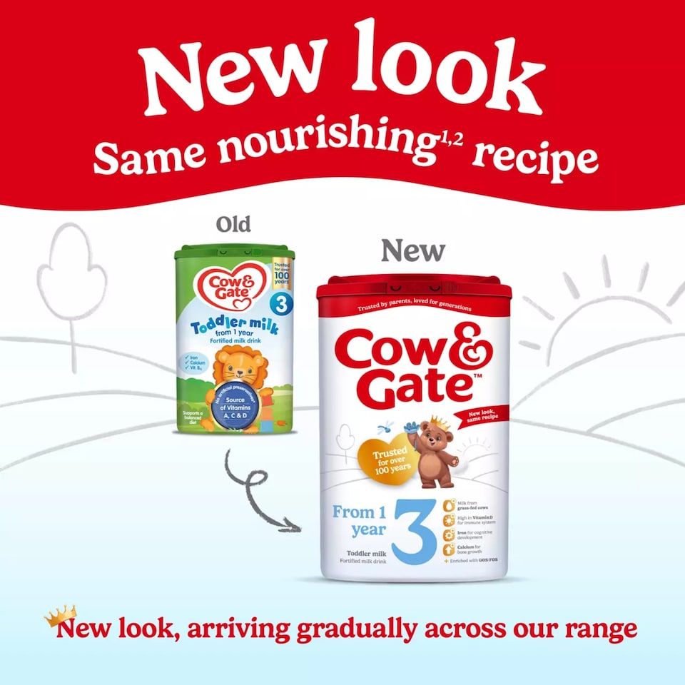 image 1 of Cow & Gate 3 Toddler Milk Formula 1+ Years 800g