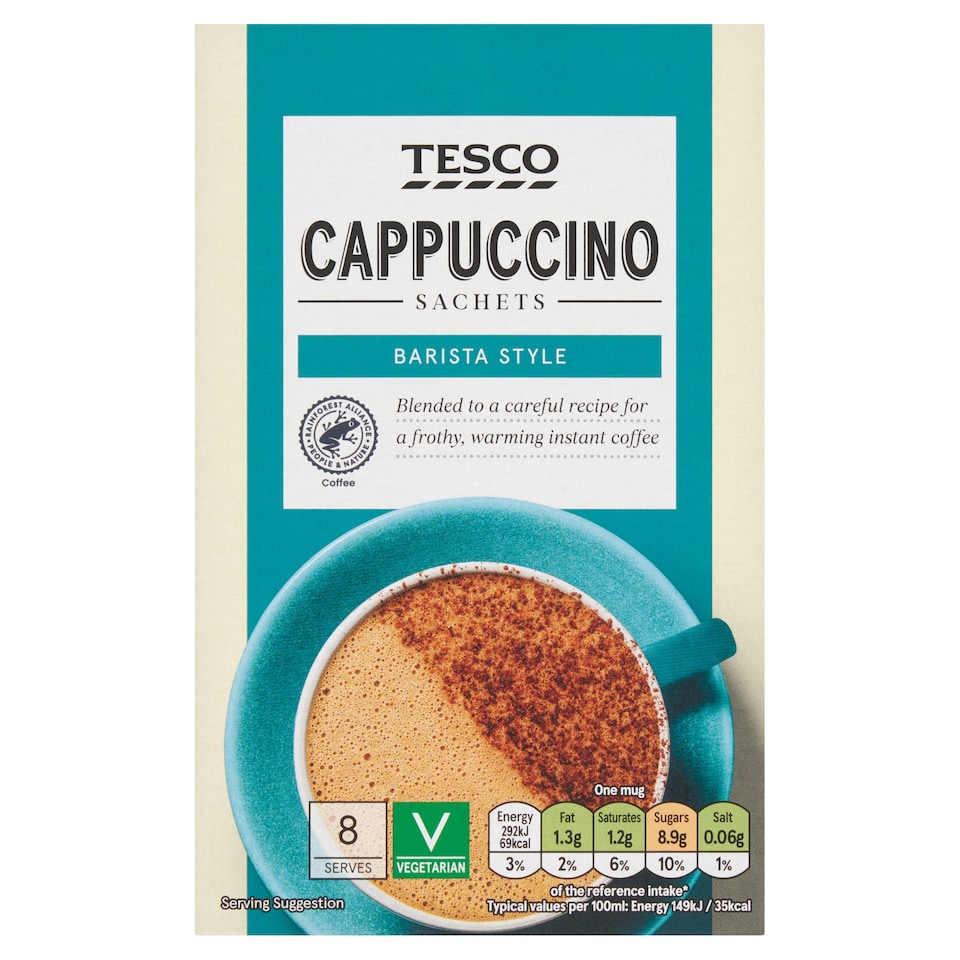Tesco Cappuccino Sachets 124G (8*15.5G)