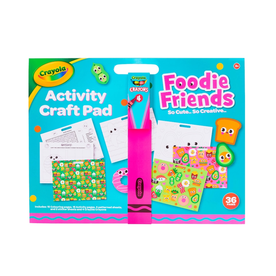 image 1 of Crayola A3 Colouring Pad Foodie Friends