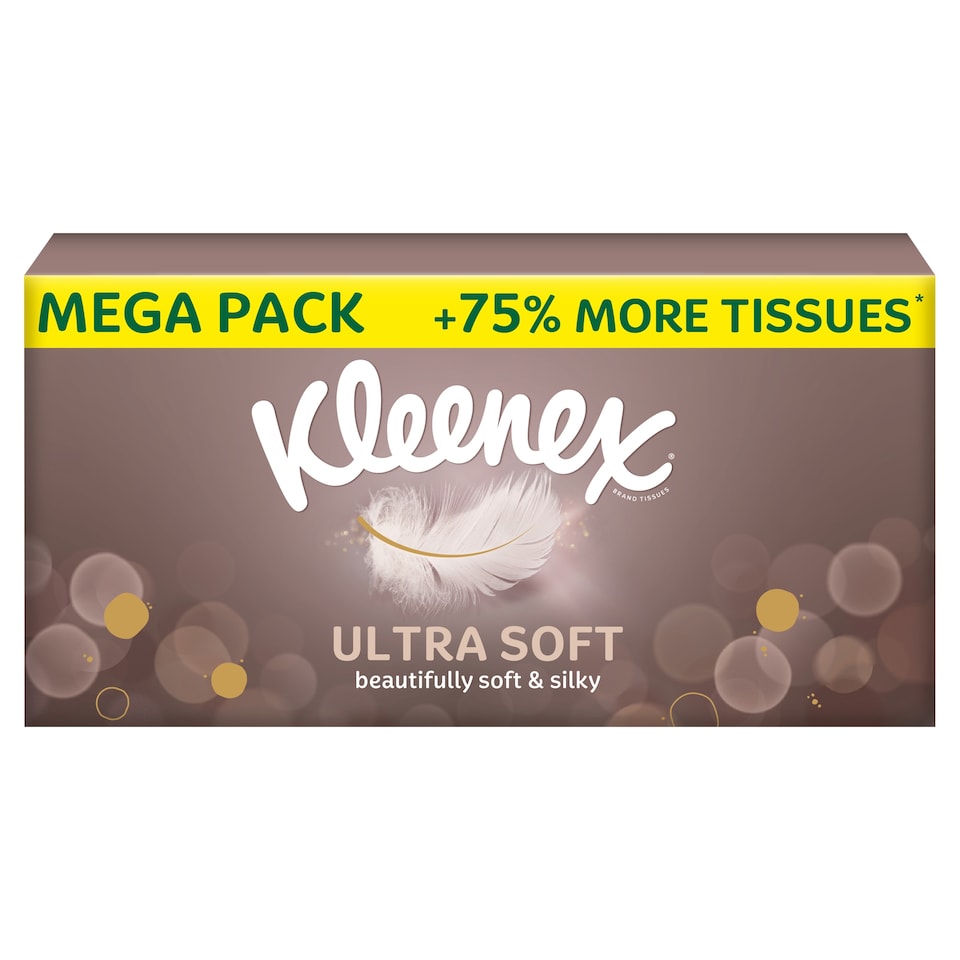 image 1 of Kleenex Ultra Soft Tissues MEGA Box 75% more tissues 112 Sheets