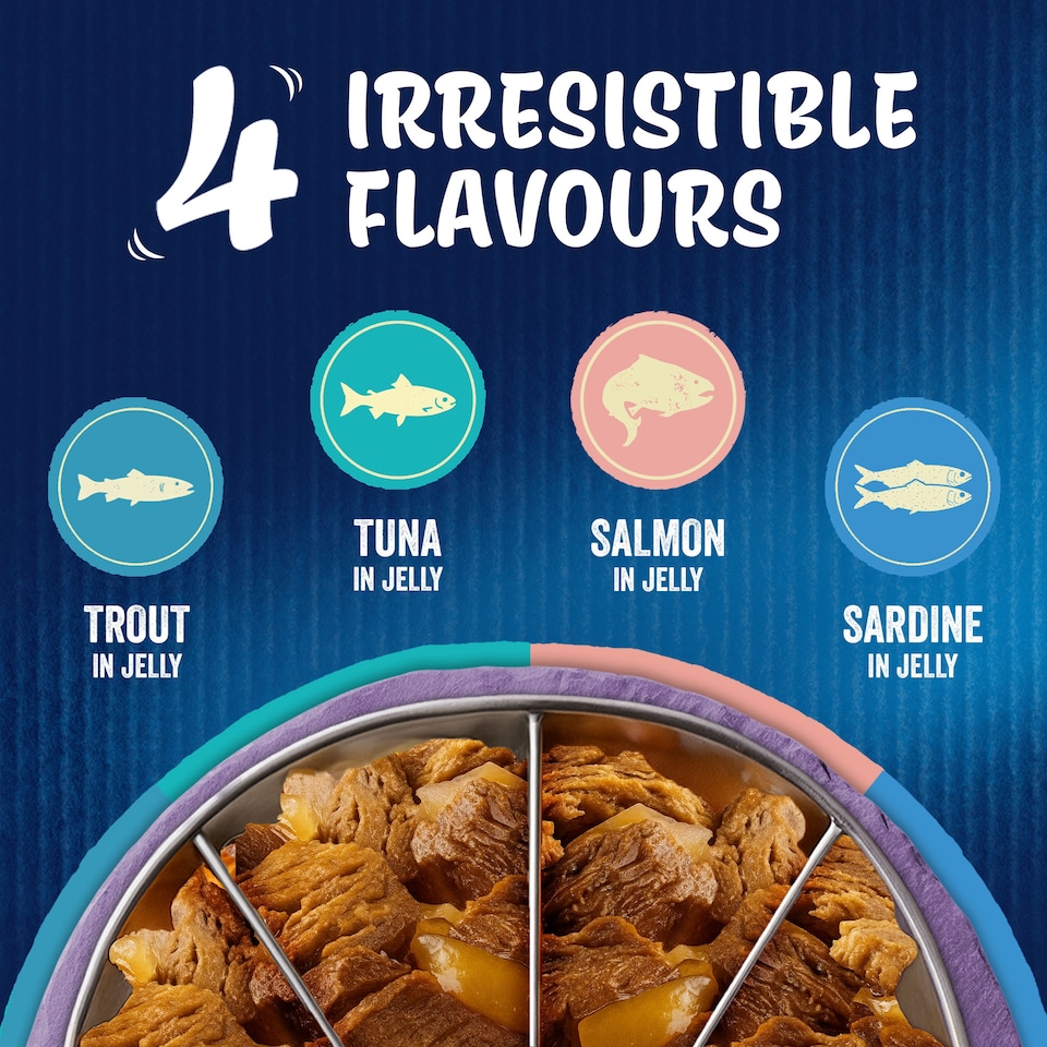 image 1 of Felix As Good As it Looks Senior 7+ Fish in Jelly Wet Cat Food 12x85g