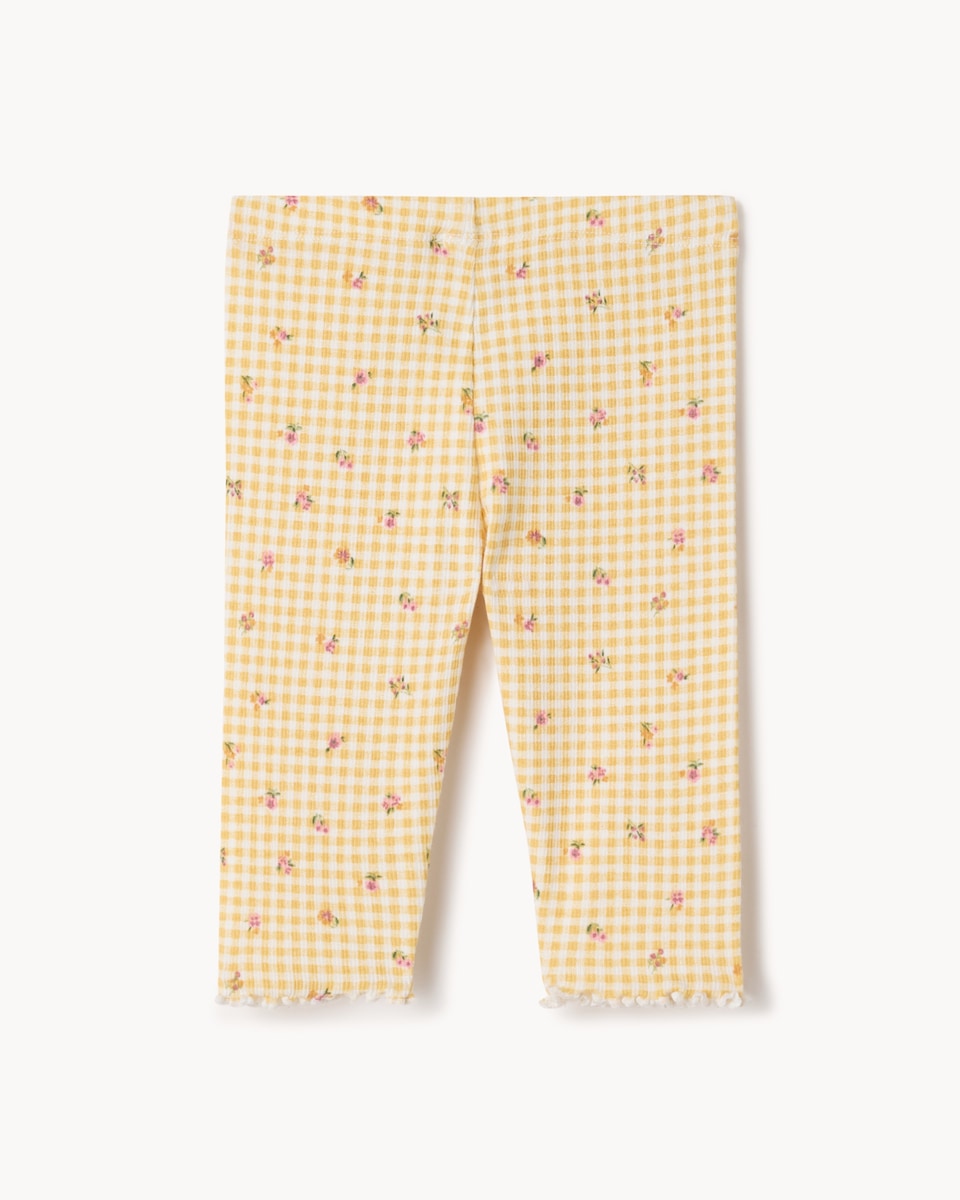 image 1 of F&F Baby 3-Pack Cotton Rich Printed Leggings in Multi