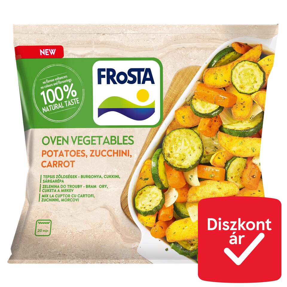 FRoSTA gyorsfagyasztott tepsis zöldségek burgonya, cukkini, sárgarépa 400 g
