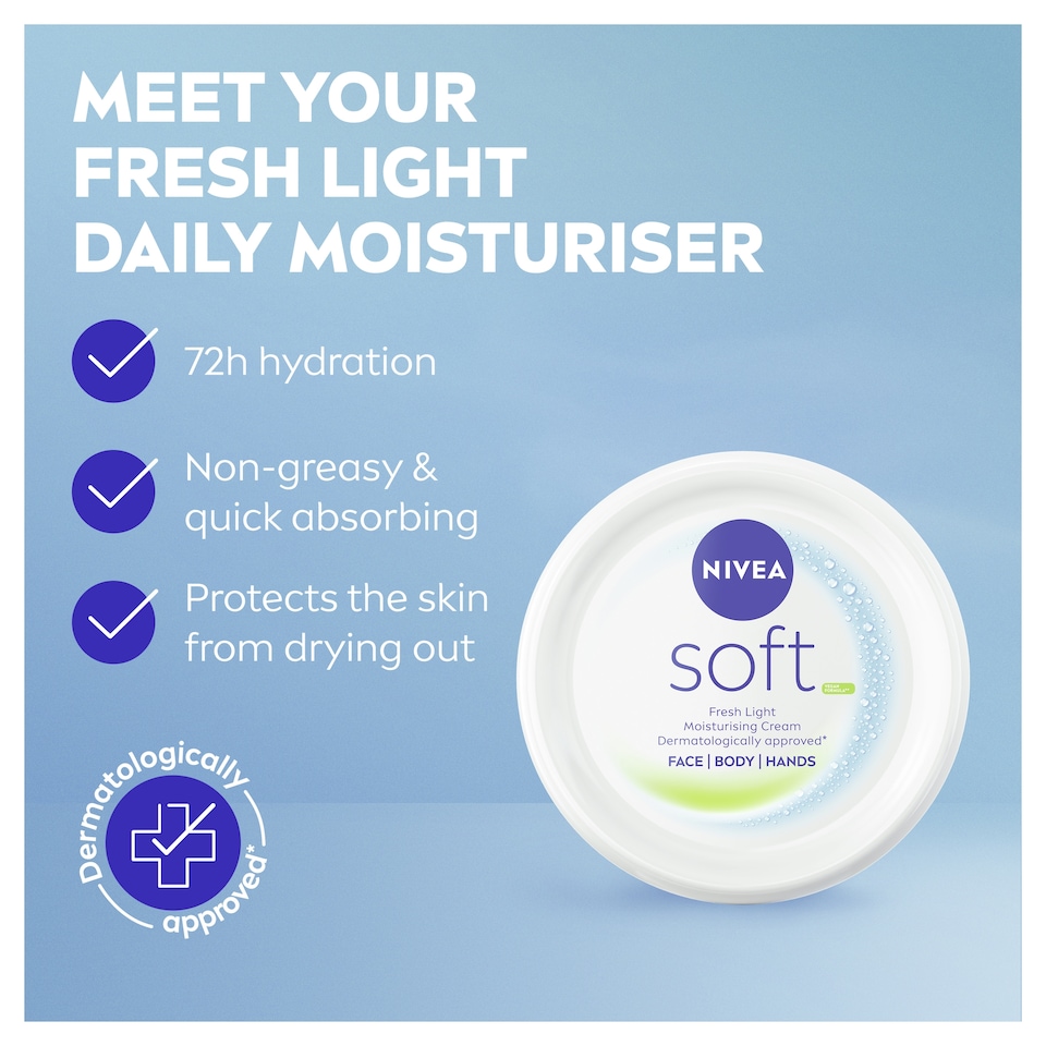 image 1 of Nivea Intensive Soft Moisturising Cream 200Ml