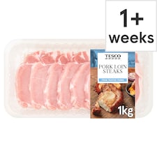 Tesco Pork Loin Steaks 1kg