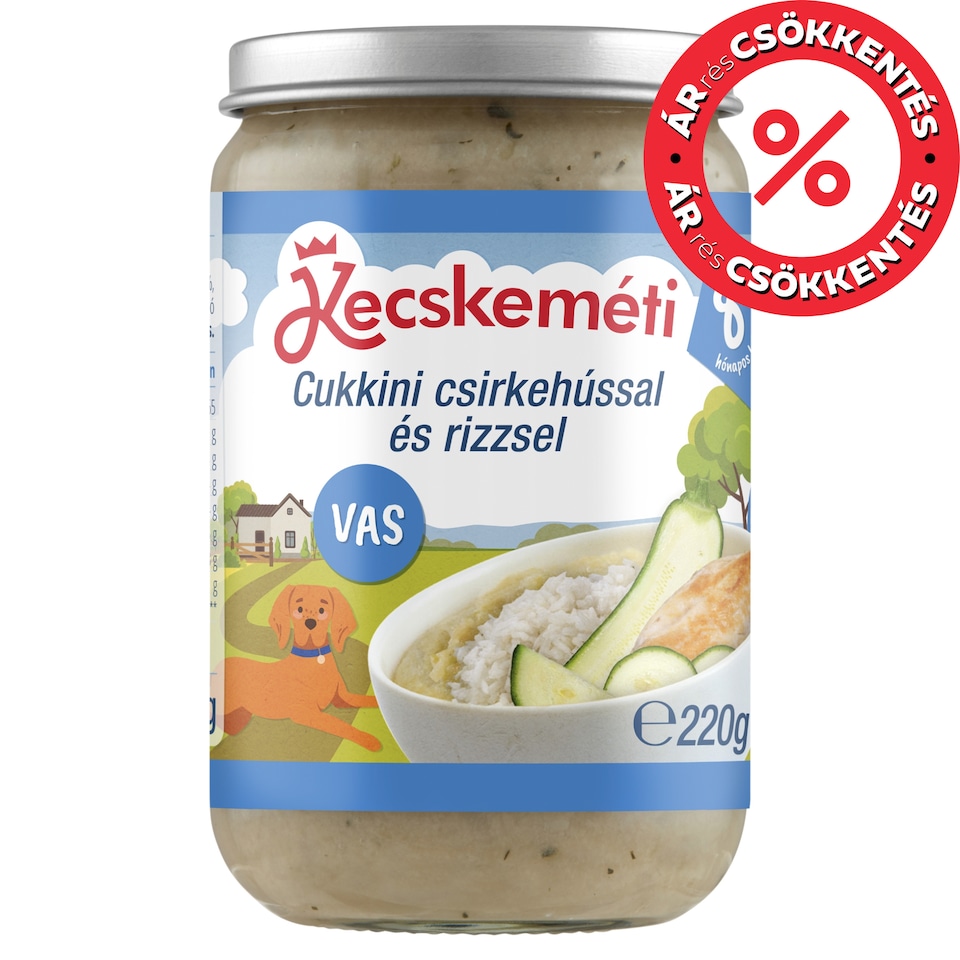 Kecskeméti Zucchini with Chicken and Rice Baby Food 8 Months+ 220 g