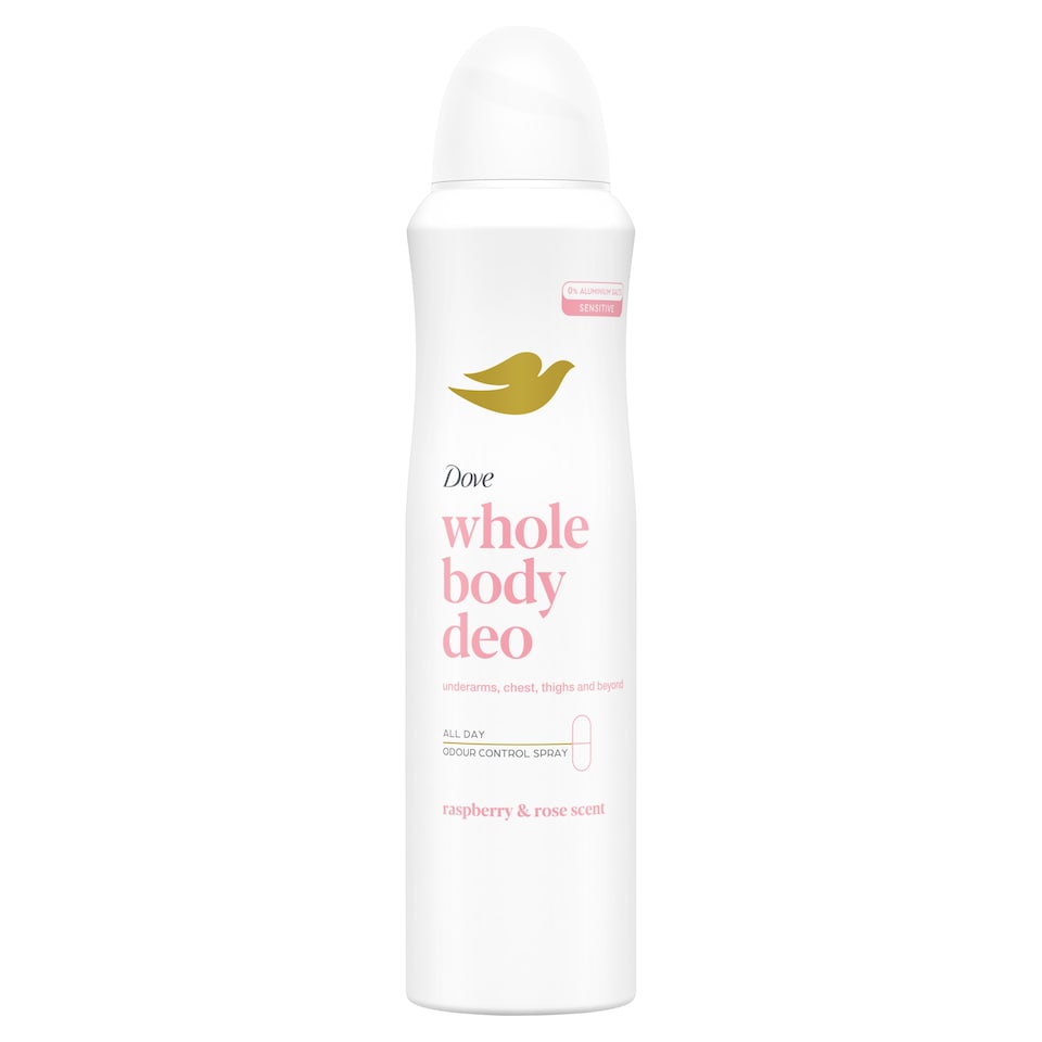Dove Whole Body Raspberry & Rose Scent Deodorant 150 ml