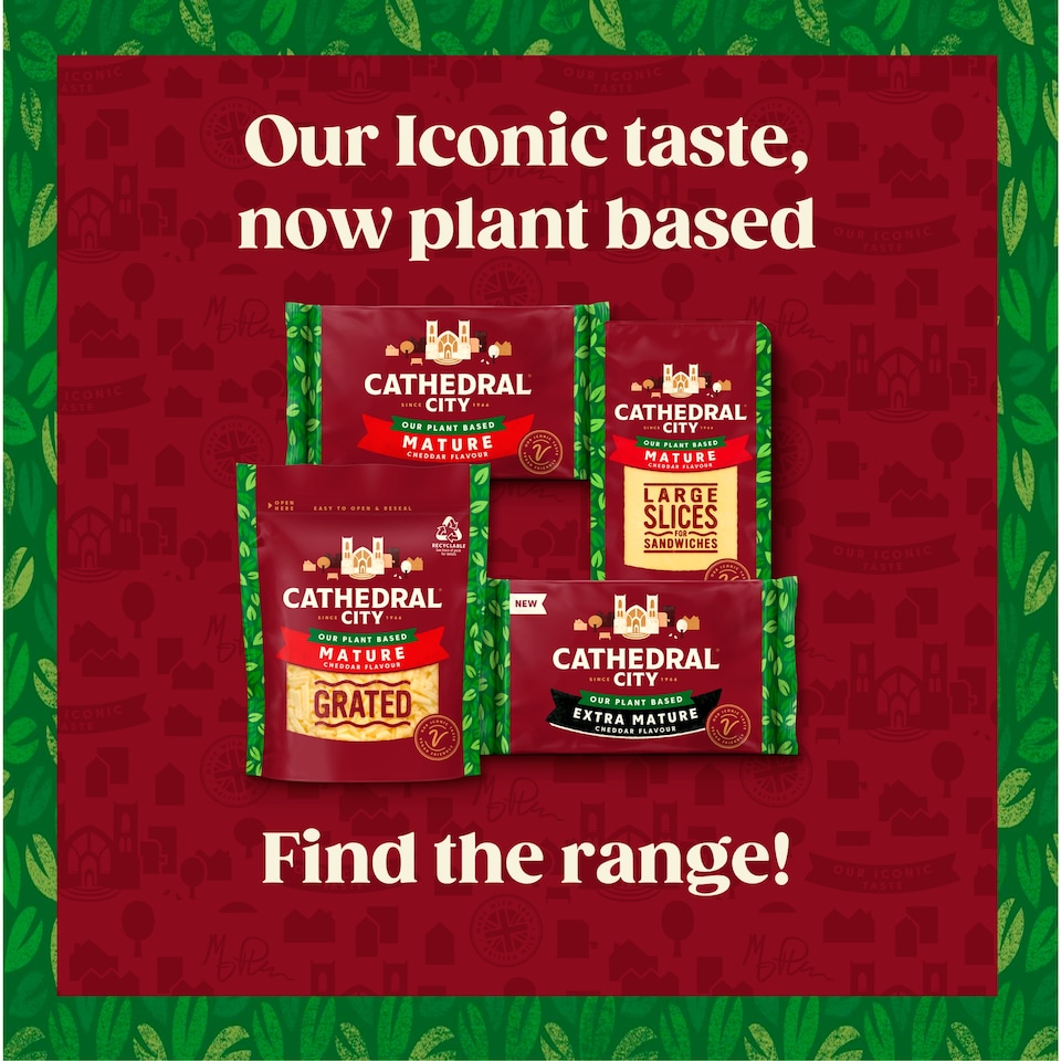 image 1 of Cathedral City Plant Based Mature Cheddar Cheese Flavour Vegan Block 280g