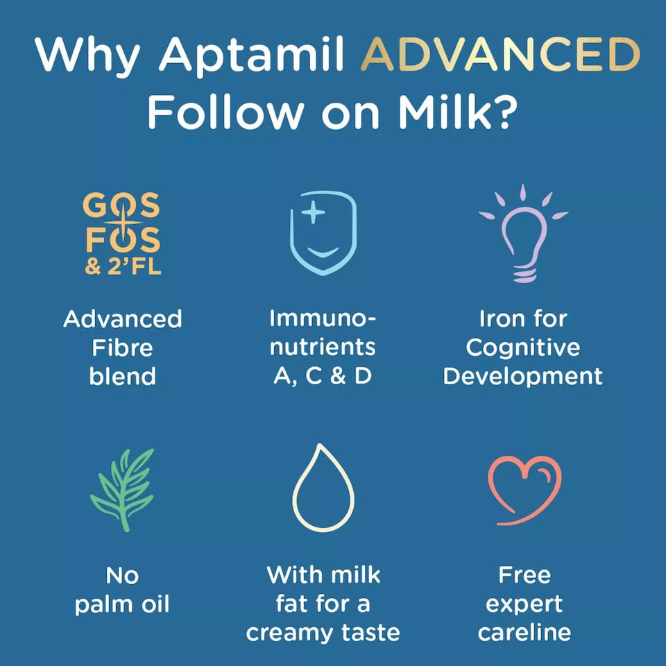image 1 of Aptamil Advanced 2 Follow On Baby Milk Formula Powder 6+ Mth 800g