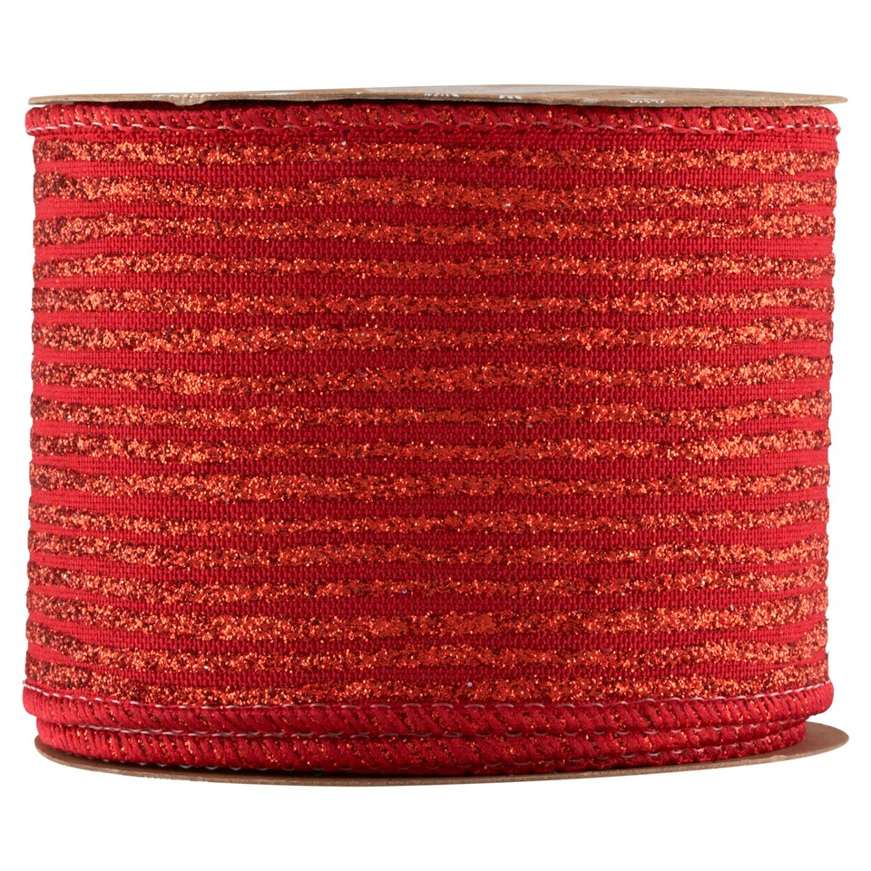 Festive Magic Red Glitter Ribbon 63 mm x 2,7 m