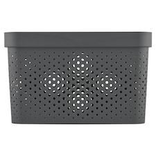 Curver Infinity Box Dots szürke kosár 17 l