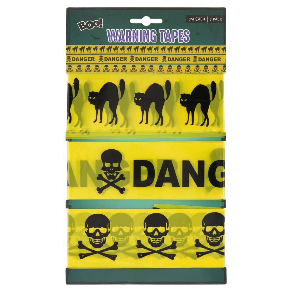 Boo! Warning Decorative Tapes 3 m 3 pcs