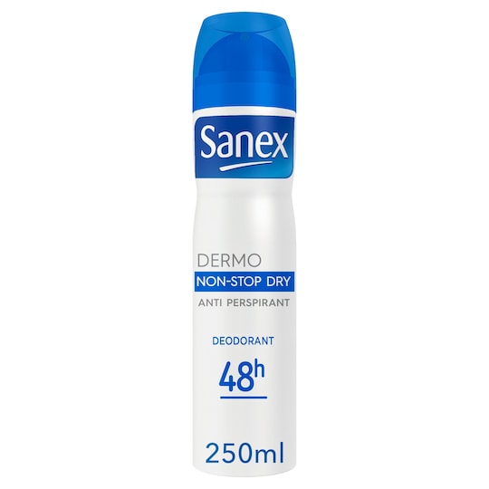 Sanex Deo Spray Non Stop Dry Deodorant 250Ml Tesco Groceries