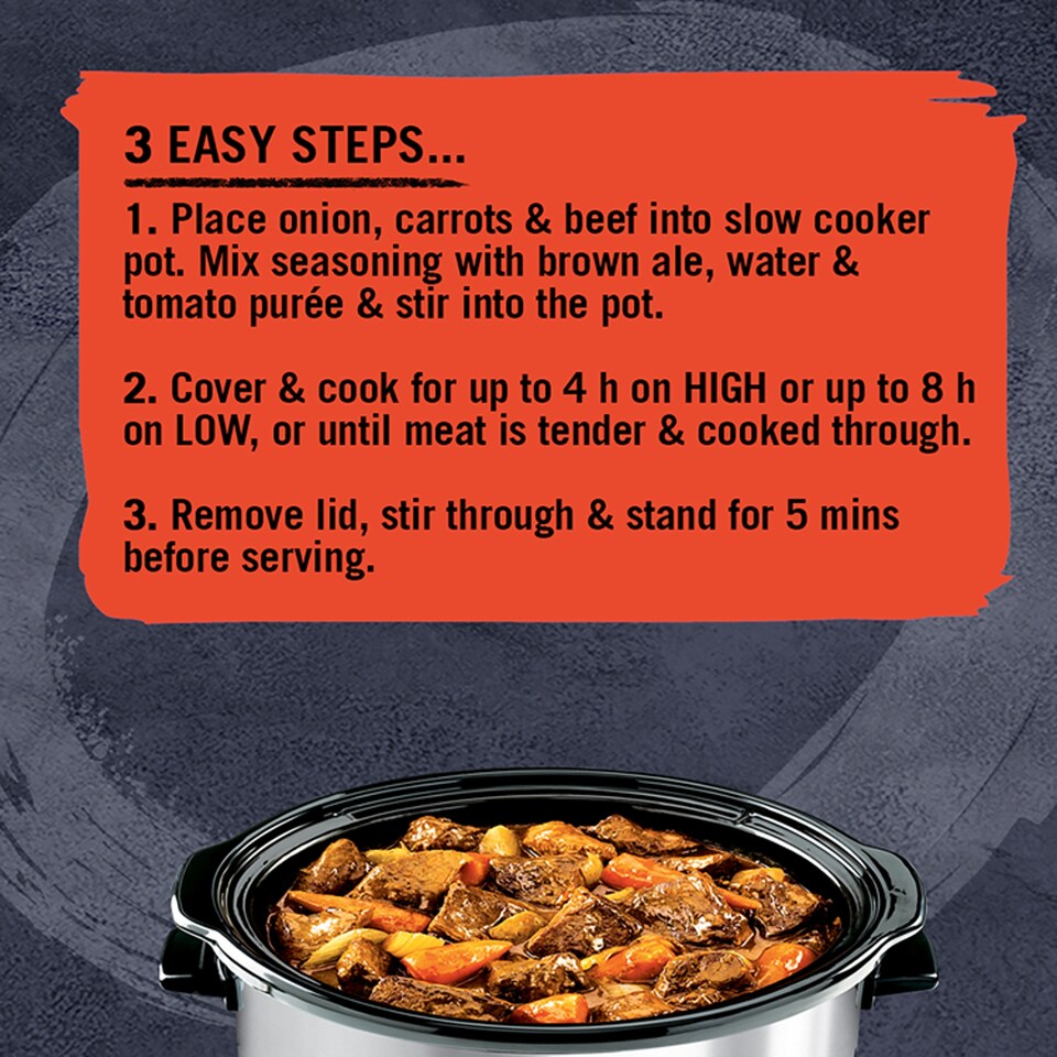 image 1 of Schwartz Slow Cook Beef & Ale Stew Recipe Mix 38g