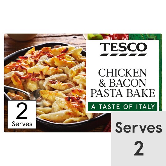 Tesco Chicken & Bacon Pasta Bake 800G Tesco Groceries