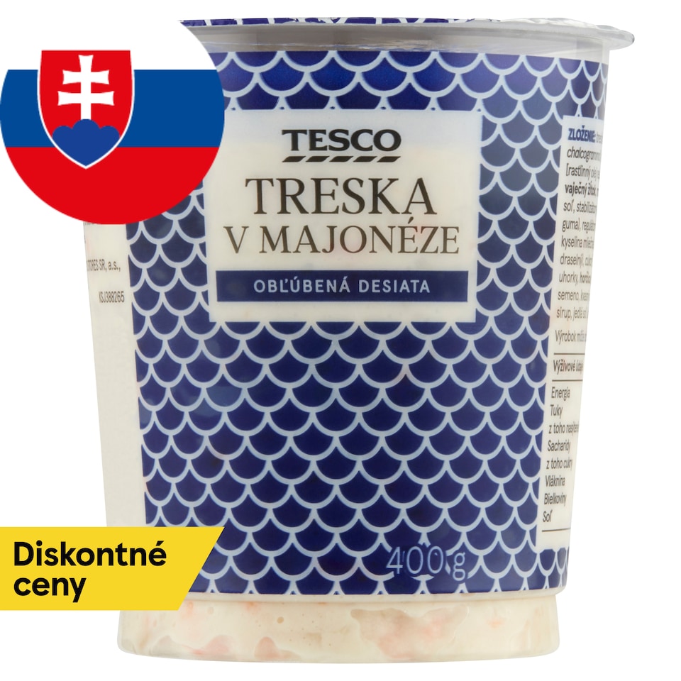 Tesco Treska v majonéze 400 g