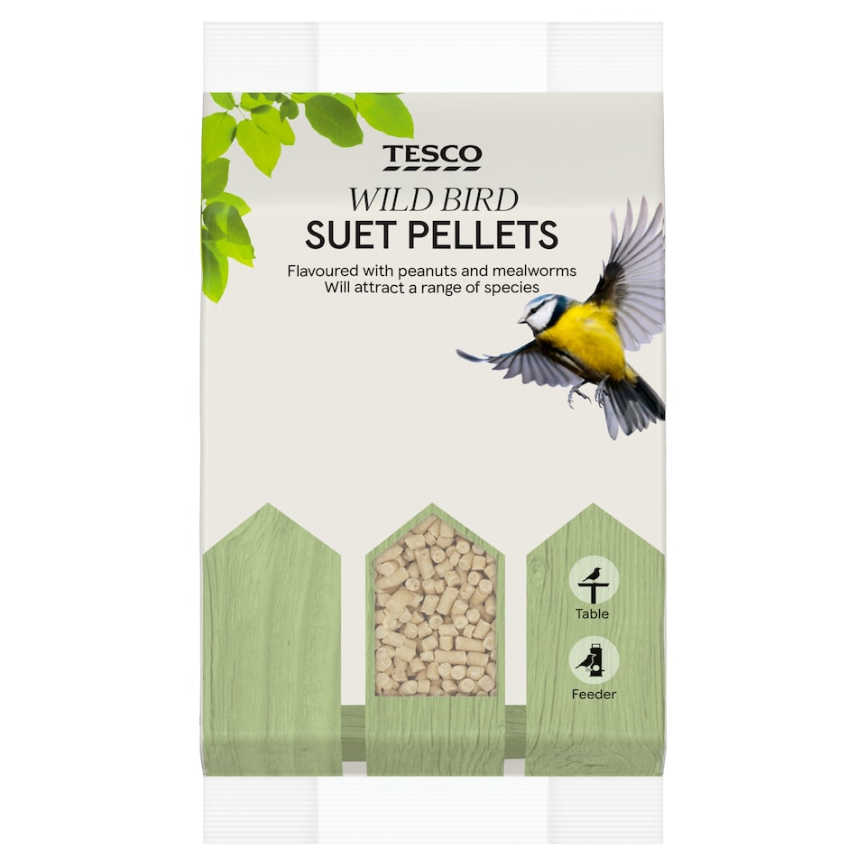 Tesco Wild Bird Suet Pellets with Peanut and Mealworm 1kg