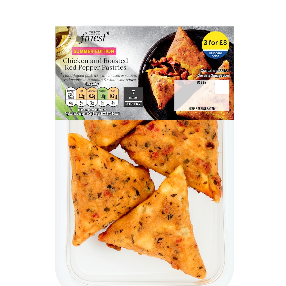 Tesco Finest Creamy Chicken & Roasted Red Pepper Pastries 120g