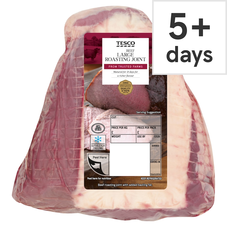 Tesco Large Beef Roasting Joint With Basting Fat